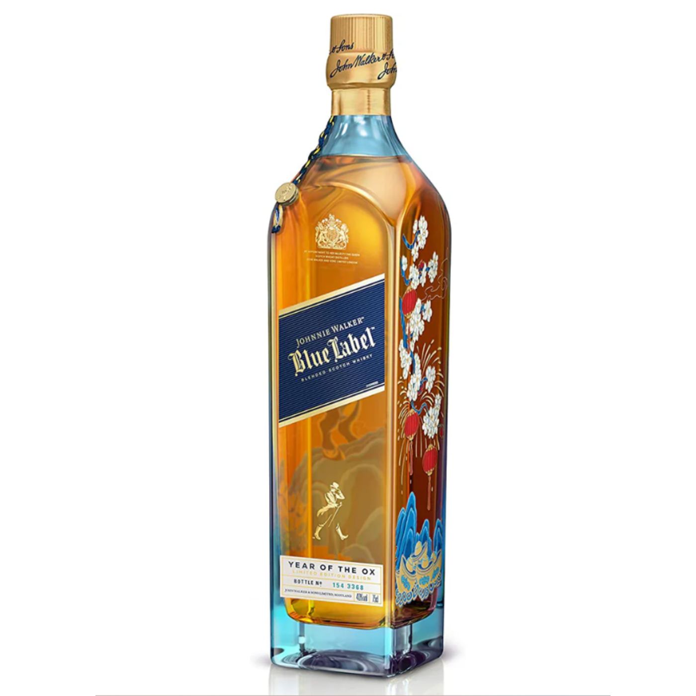 Johnnie Walker Blue Label Chinese New Year - Year of the Ox 2021 Limited Edition Design with Gift Box Blended Scotch Whisky 70cl