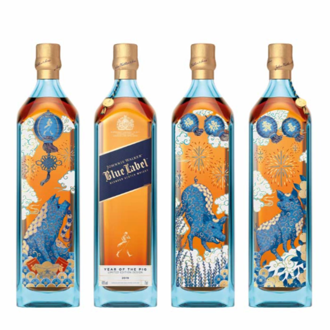 Johnnie Walker Blue Label Chinese New Year - Year of the Pig 2019 Limited Edition Design with Gift Box Blended Scotch Whisky 70cl