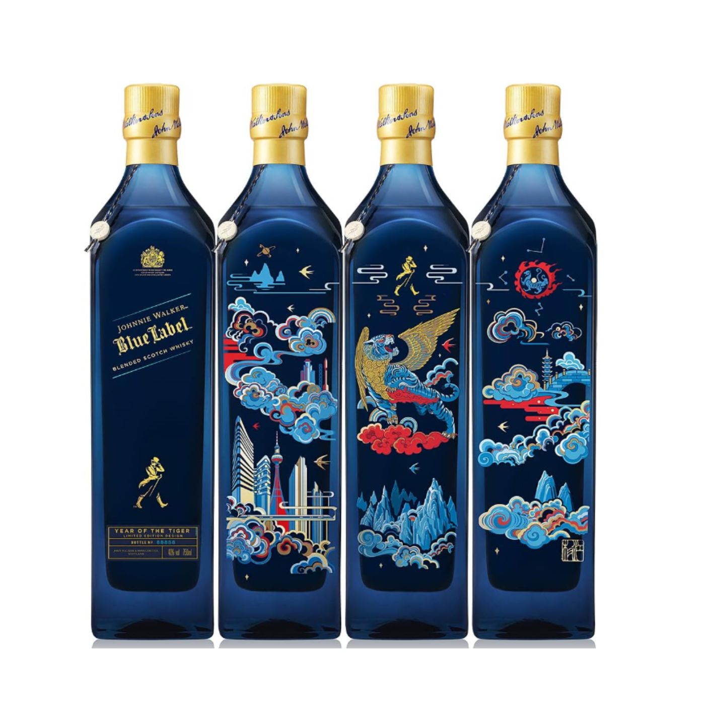Johnnie Walker Blue Label Chinese New Year - Year of the Tiger 2022 Limited Edition Design with Gift Box Blended Scotch Whisky 70cl
